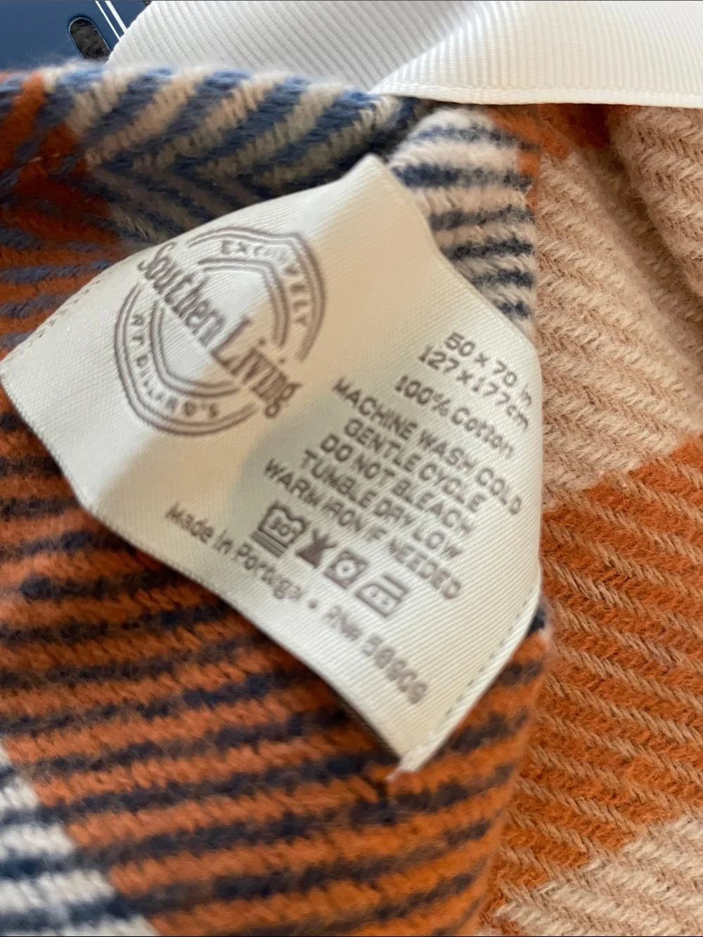 Southern Living 100% Cotton Wellington Throw, NWT